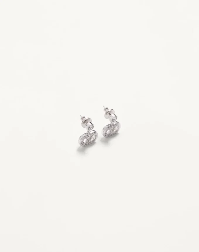Boucles d’oreilles ovales en métal avec cristaux Swarovski® Boucles d’oreilles ovales en métal avec cristaux Swarovski®