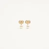 Boucles d&rsquo;oreilles ovales en métal avec perles Swarovski®