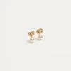 Boucles d&rsquo;oreilles ovales en métal avec perles Swarovski®