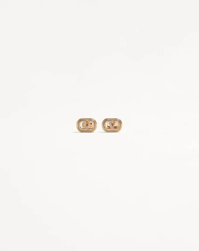 Boucles d&rsquo;oreilles Ovalette en métal et cristaux Swarovski®