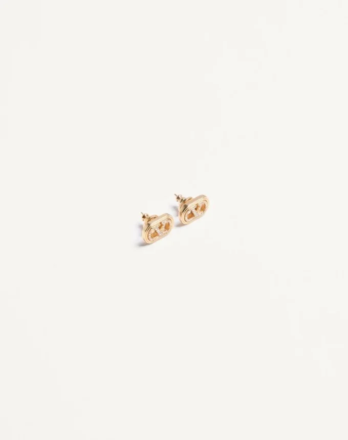 Boucles d&rsquo;oreilles Ovalette en métal et cristaux Swarovski®