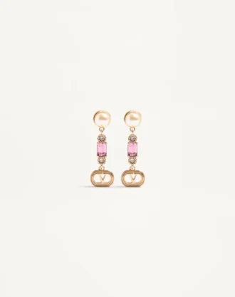 Boucles d&rsquo;oreilles Ovalette en métal, perles et cristaux Swarovski®