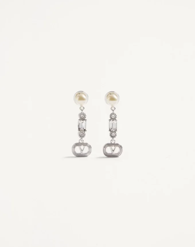 Boucles d’oreilles Ovalette en métal, perles et cristaux Swarovski® Boucles d’oreilles Ovalette en métal, perles et cristaux Swarovski®