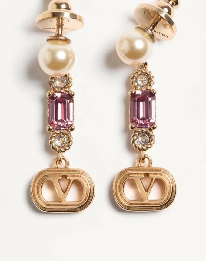 Boucles d’oreilles Ovalette en métal, perles et cristaux Swarovski® Boucles d’oreilles Ovalette en métal, perles et cristaux Swarovski®