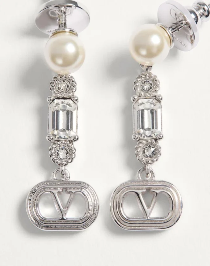Boucles d’oreilles Ovalette en métal, perles et cristaux Swarovski® Boucles d’oreilles Ovalette en métal, perles et cristaux Swarovski®