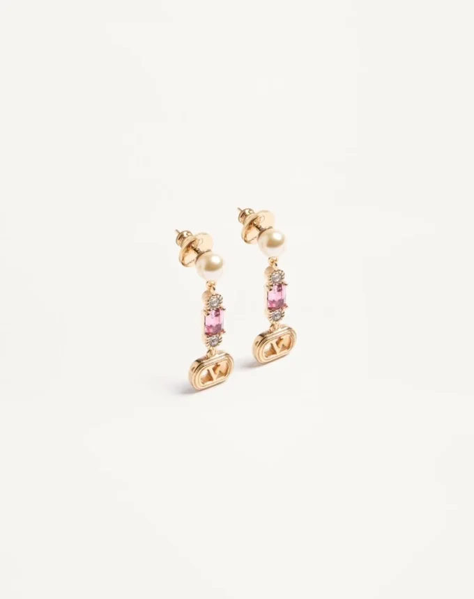 Boucles d’oreilles Ovalette en métal, perles et cristaux Swarovski® Boucles d’oreilles Ovalette en métal, perles et cristaux Swarovski®