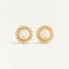 Boucles d&rsquo;oreilles Pas Plus en métal et perles