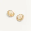 Boucles d&rsquo;oreilles Pas Plus en métal et perles