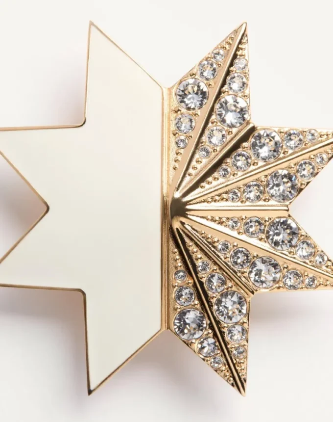 Boucles d&rsquo;oreilles Pas Plus en métal, émail et cristaux Swarovski®