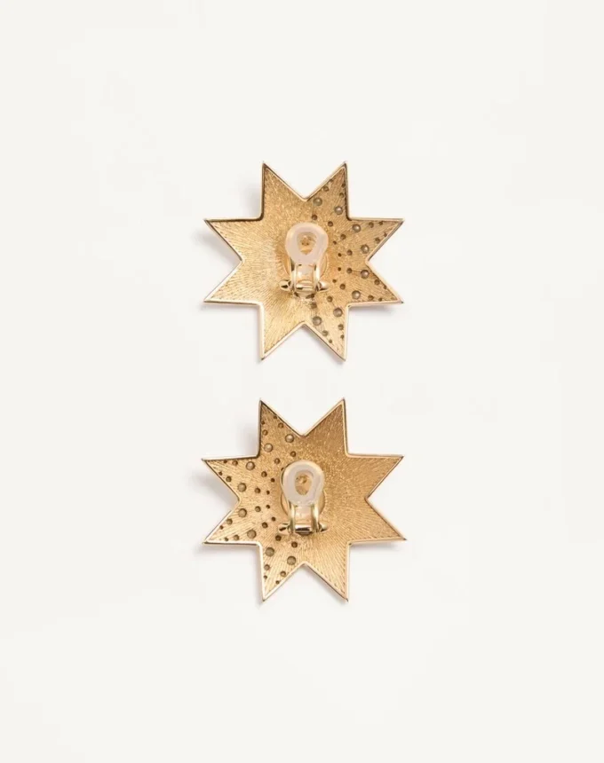 Boucles d&rsquo;oreilles Pas Plus en métal, émail et cristaux Swarovski®