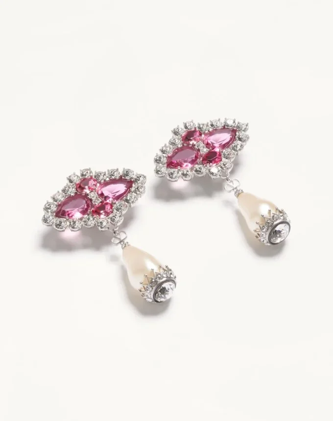 Boucles d’oreilles Pas Plus en métal, résine, émail et cristaux Boucles d’oreilles Pas Plus en métal, résine, émail et cristaux