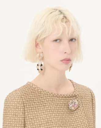 Boucles d&rsquo;oreilles Pas Plus en métal, résine, émail et cristaux Swarovski®