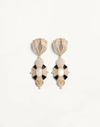 Boucles d&rsquo;oreilles Pas Plus en métal, résine, émail et cristaux Swarovski®