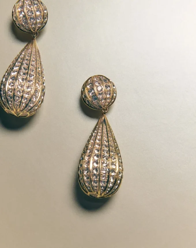 Boucles d&rsquo;oreilles Poetique Des Gouttes en métal et cristaux Swarovski®