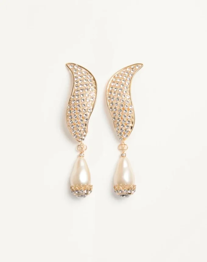 Boucles d’oreilles Poétique des Gouttes en métal, perles et cristaux Swarovski® Boucles d’oreilles Poétique des Gouttes en métal, perles et cristaux Swarovski®