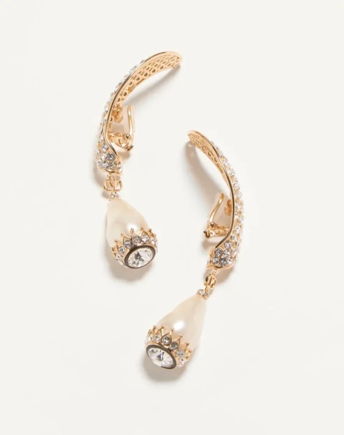 Boucles d’oreilles Poétique des Gouttes en métal, perles et cristaux Swarovski® Boucles d’oreilles Poétique des Gouttes en métal, perles et cristaux Swarovski®