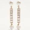 Boucles d’oreilles San Fin en métal avec cristaux Swarovski® et perles Boucles d’oreilles San Fin en métal avec cristaux Swarovski® et perles