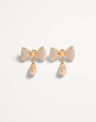 Boucles d&rsquo;oreilles San Fin en métal avec cristaux Swarovski® et perles