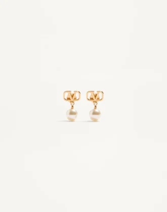 Boucles d&rsquo;oreilles Vlogo Signature avec perles Swarovski®