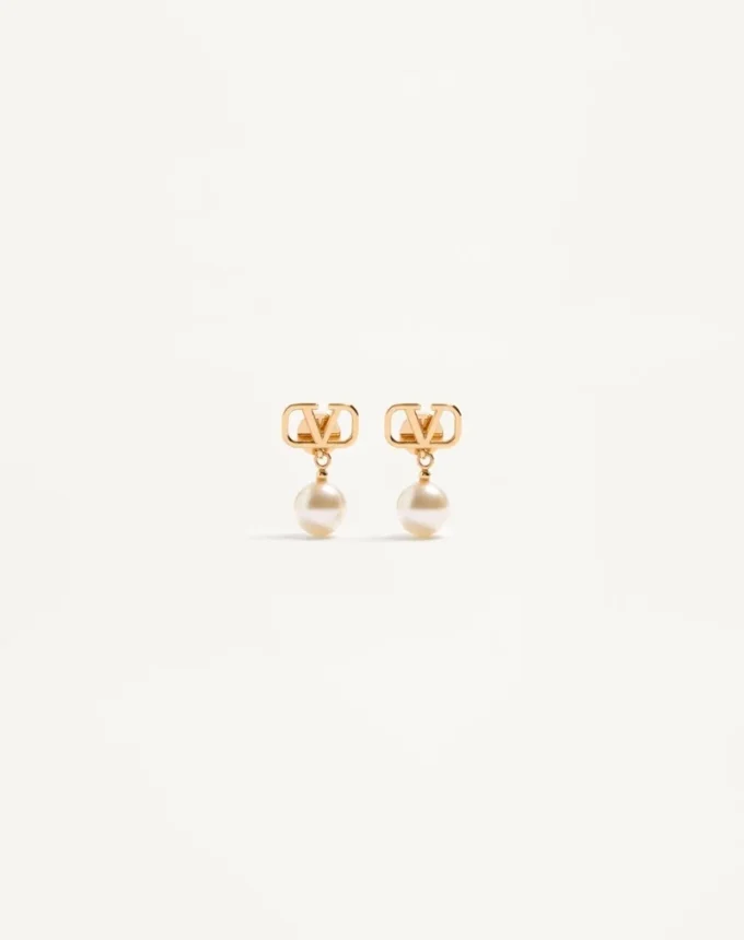 Boucles d’oreilles Vlogo Signature avec perles Swarovski® Boucles d’oreilles Vlogo Signature avec perles Swarovski®