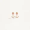 Boucles d&rsquo;oreilles Vlogo Signature en métal et cristaux Swarovski®