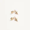 Boucles d&rsquo;oreilles Vlogo Signature en métal et perles