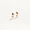 Boucles d&rsquo;oreilles VLogo Signature en métal, émail, perles et cristaux