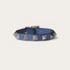 Bracelet en cuir Rockstud avec clous en ruthénium