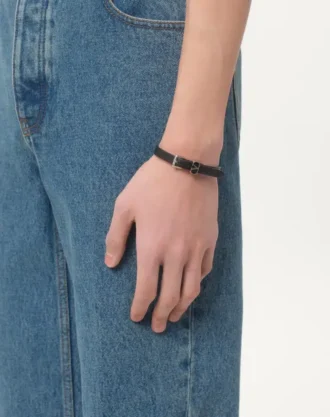 Bracelet Ovalette en cuir de veau Valentino Garavani