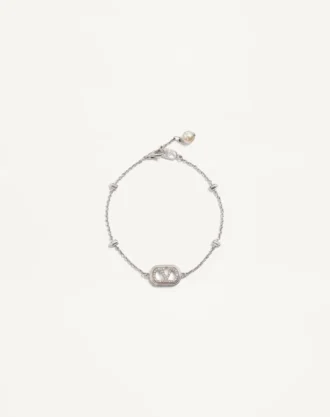 Bracelet Vlogo Signature en métal, perles et cristaux Swarovski®