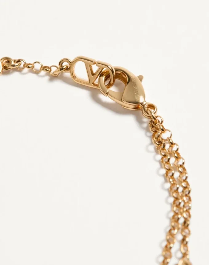 Bracelet Vlogo Signature en métal, perles et verre moleté Bracelet Vlogo Signature en métal, perles et verre moleté