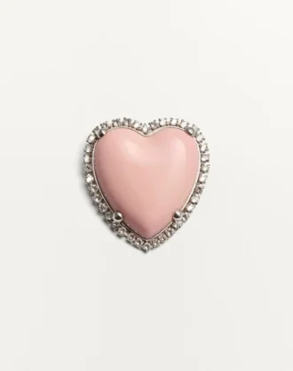 Broche Coeur Hyperbole en métal, résine et cristaux Swarovski®