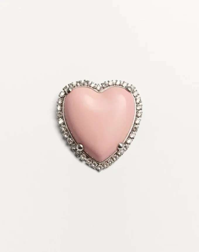 Broche Coeur Hyperbole en métal, résine et cristaux Swarovski® Broche Coeur Hyperbole en métal, résine et cristaux Swarovski®