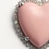 Broche Coeur Hyperbole en métal, résine et cristaux Swarovski® Broche Coeur Hyperbole en métal, résine et cristaux Swarovski®