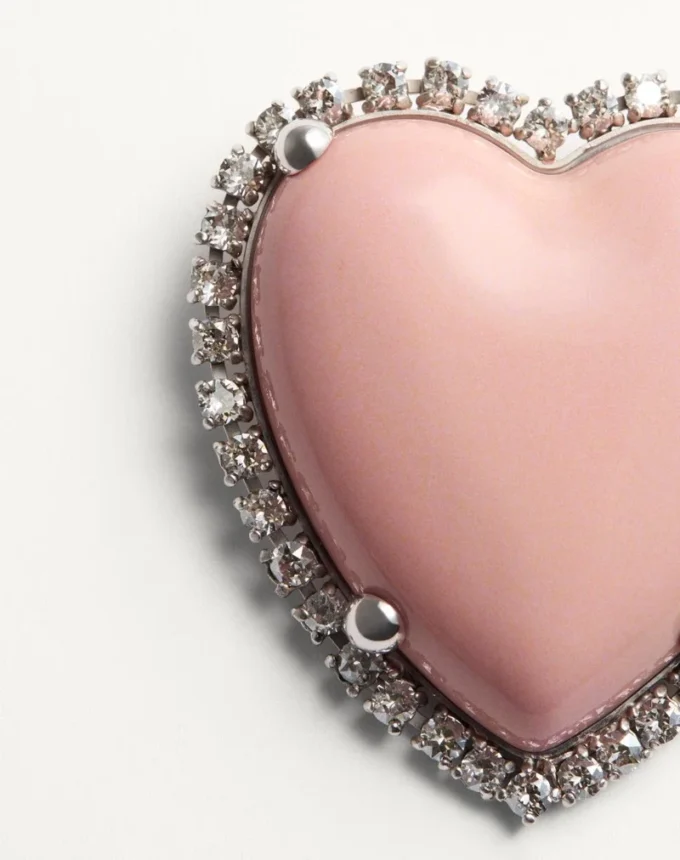 Broche Coeur Hyperbole en métal, résine et cristaux Swarovski® Broche Coeur Hyperbole en métal, résine et cristaux Swarovski®
