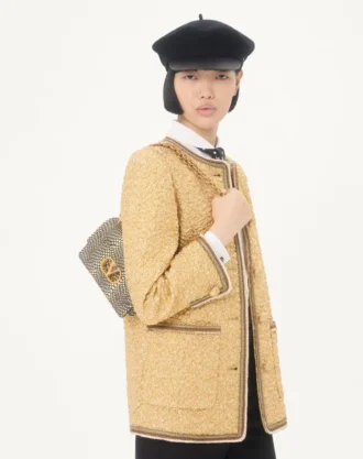 Caban en jacquard cloqué