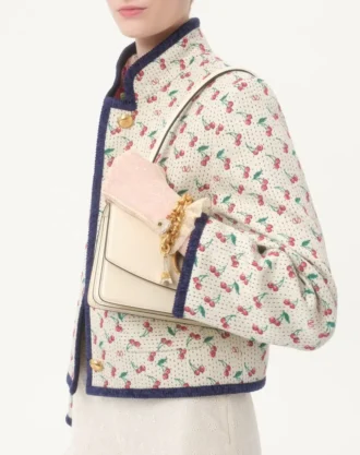 Caban rembourré en jacquard imprimé Cherryfic
