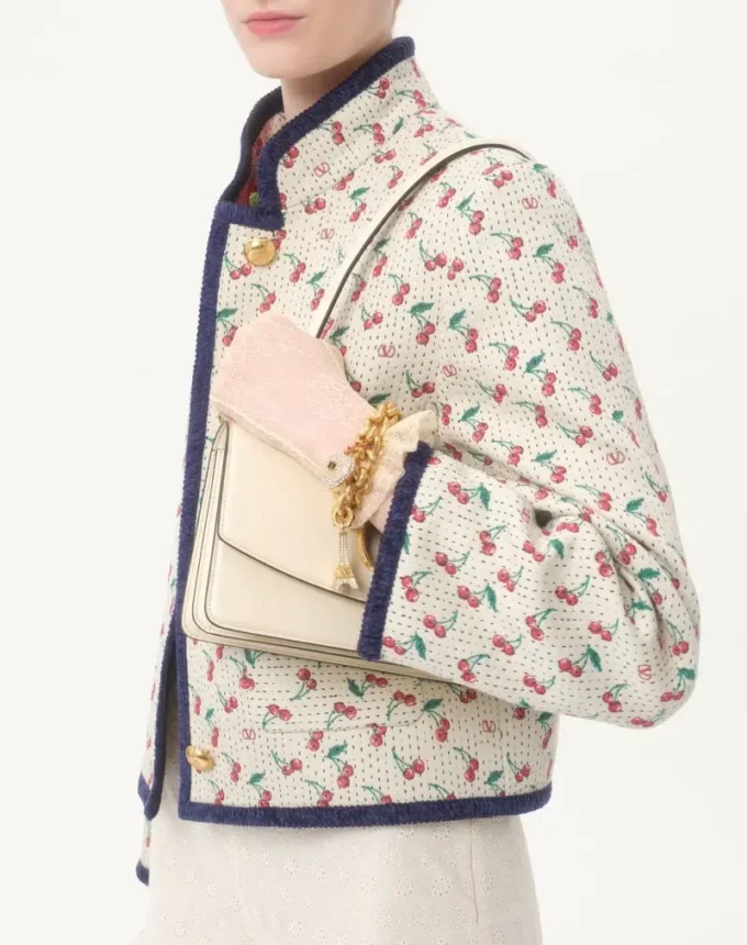 Caban rembourré en jacquard imprimé Cherryfic Caban rembourré en jacquard imprimé Cherryfic