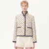 Caban rembourré en jacquard imprimé Cherryfic Caban rembourré en jacquard imprimé Cherryfic