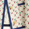 Caban rembourré en jacquard imprimé Cherryfic Caban rembourré en jacquard imprimé Cherryfic