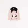 Cardigan avec col en peau lainée Cardigan avec col en peau lainée