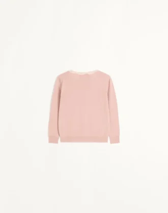 Cardigan brodé avec empiècements en dentelle