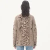 Cardigan en cachemire à imprimé animalier Cardigan en cachemire à imprimé animalier