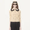 Cardigan en coton brodé Cardigan en coton brodé