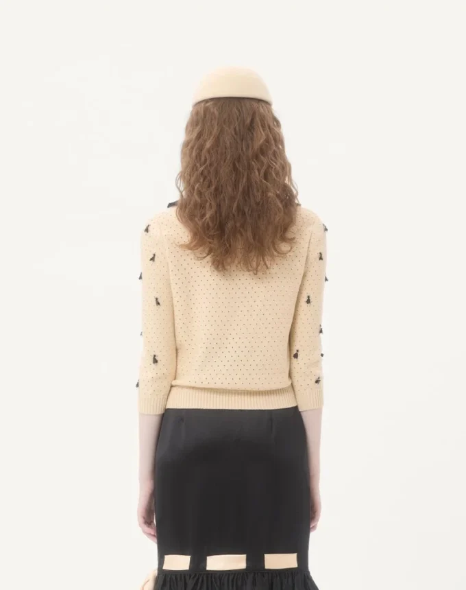 Cardigan en coton brodé Cardigan en coton brodé