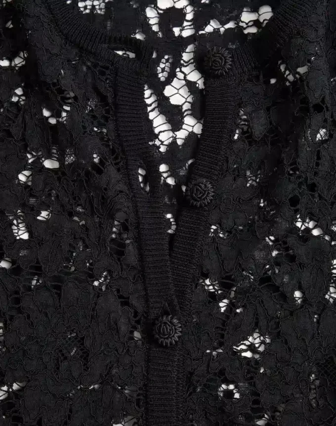 Cardigan en dentelle et coton Cardigan en dentelle et coton