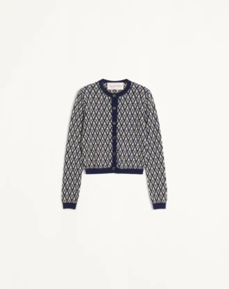 Cardigan en laine avec motif jacquard Toute La V