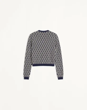 Cardigan en laine avec motif jacquard Toute La V