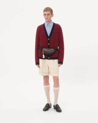 Cardigan en laine avec motif Toute La V