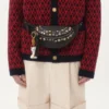 Cardigan en laine avec motif Toute La V Cardigan en laine avec motif Toute La V